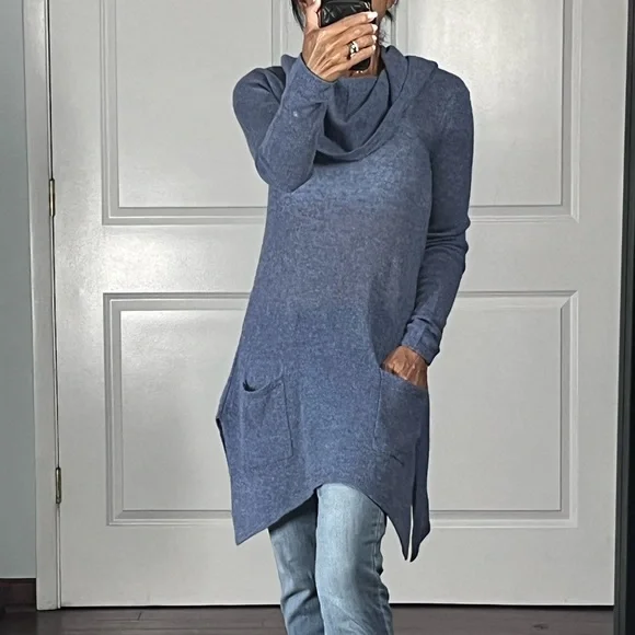 Sala Fifth Avenue 100% cashmere turtle neck hoodie sweater size XS - Picture 3 of 12